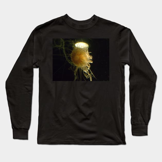 Golden Jellyfish Photo Print And Others Long Sleeve T-Shirt by nhitori